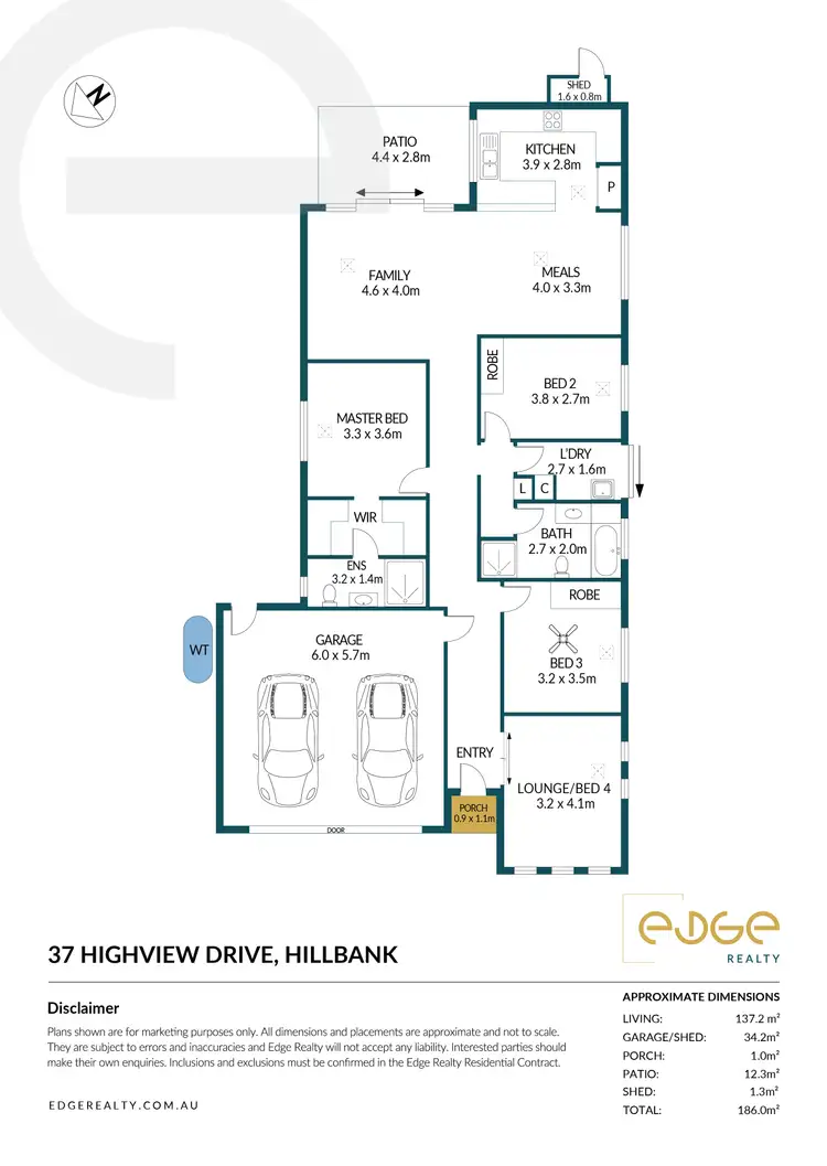 Floorplan of Homely house listing, 37 Highview Drive, Hillbank SA 5112