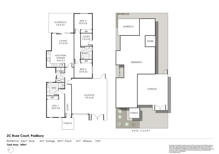 Floorplan of Homely house listing, 2C Ruse Court, Padbury WA 6025