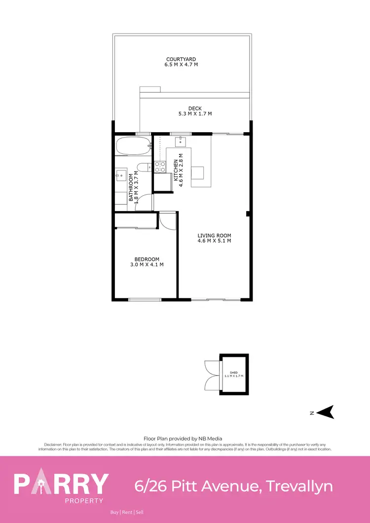 Floorplan of Homely unit listing, 6/26 Pitt Avenue, Trevallyn TAS 7250