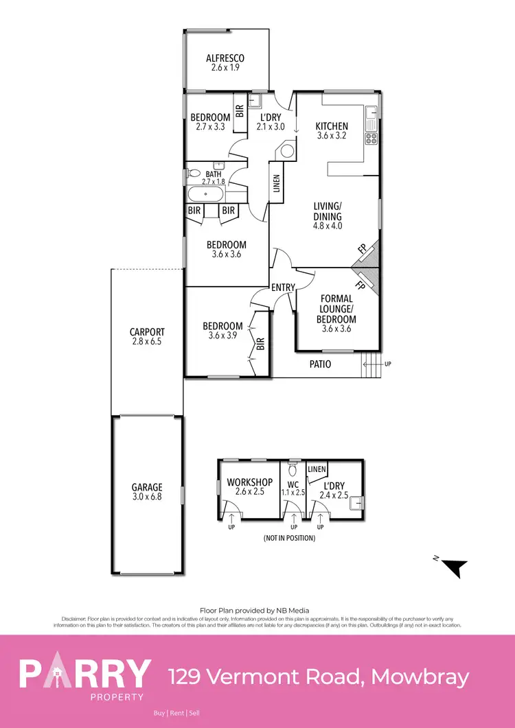 Floorplan of Homely house listing, 129 Vermont Road, Mowbray TAS 7248
