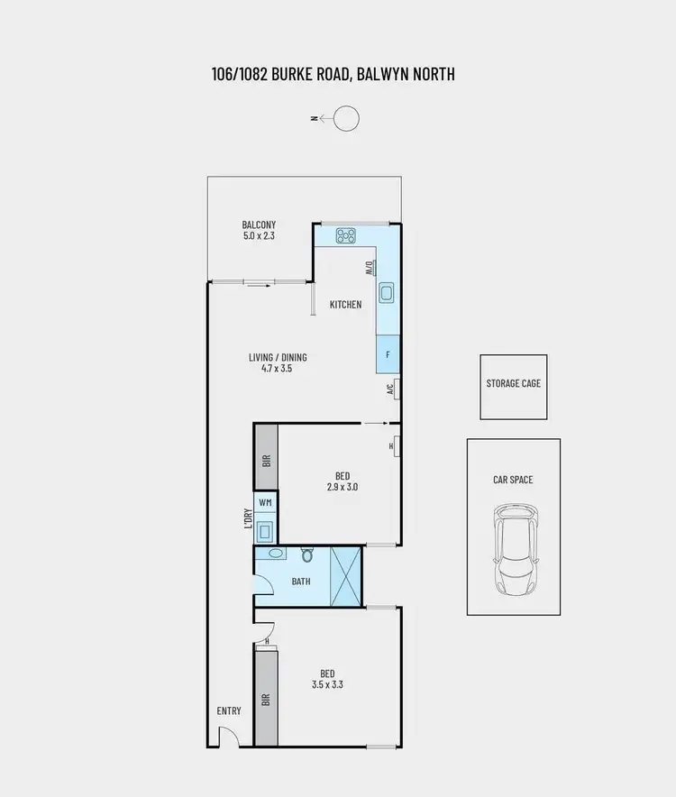 Floorplan of Homely apartment listing, 106/1082 Burke Road, Balwyn North VIC 3104