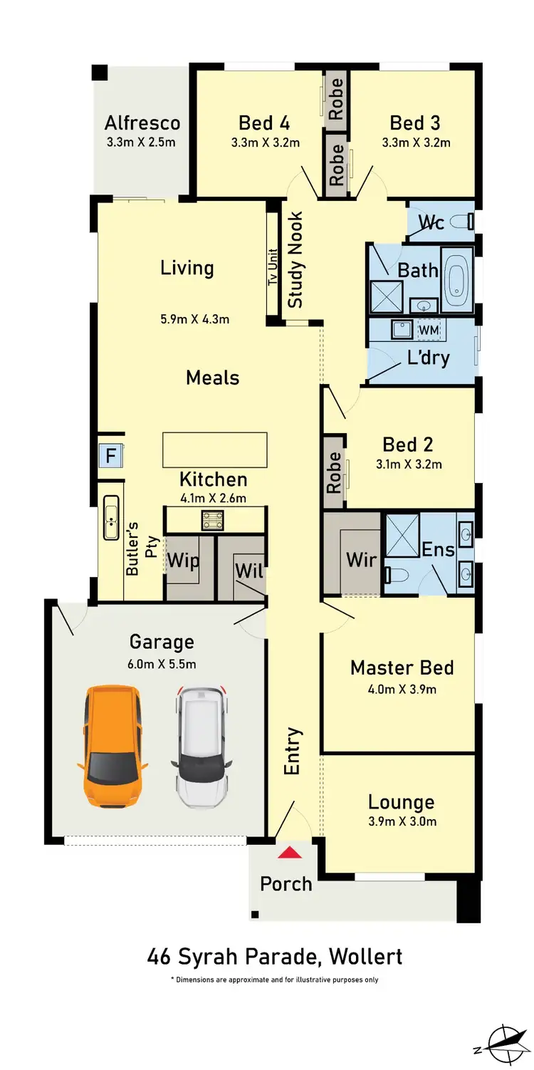 Floorplan of Homely house listing, 46 Syrah Parade, Wollert VIC 3750