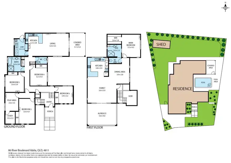 Floorplan of Homely house listing, 86 River Boulevard, Idalia QLD 4811
