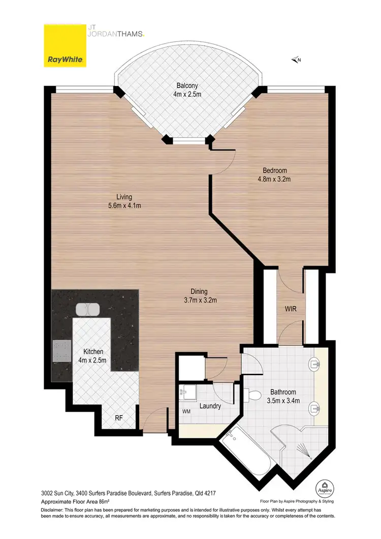 Floorplan of Homely apartment listing, 3002/3400 Surfers Paradise Boulevard, Surfers Paradise QLD 4217