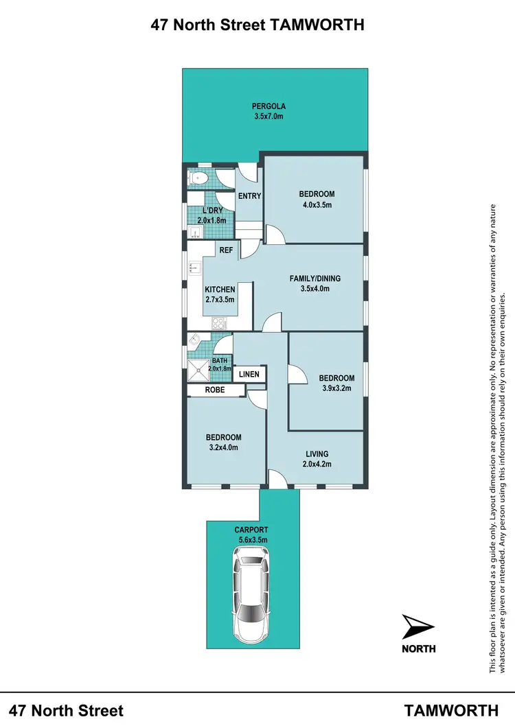 Floorplan of Homely house listing, 47 North Street, Tamworth NSW 2340