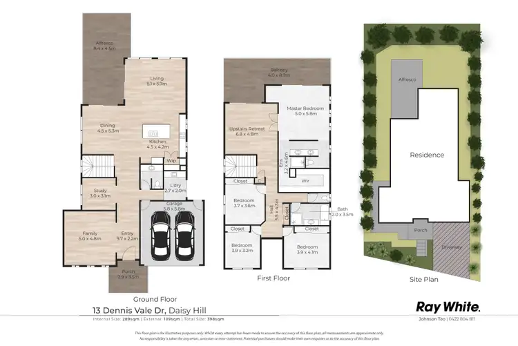 Floorplan of Homely house listing, 13 Dennis Vale Drive, Daisy Hill QLD 4127