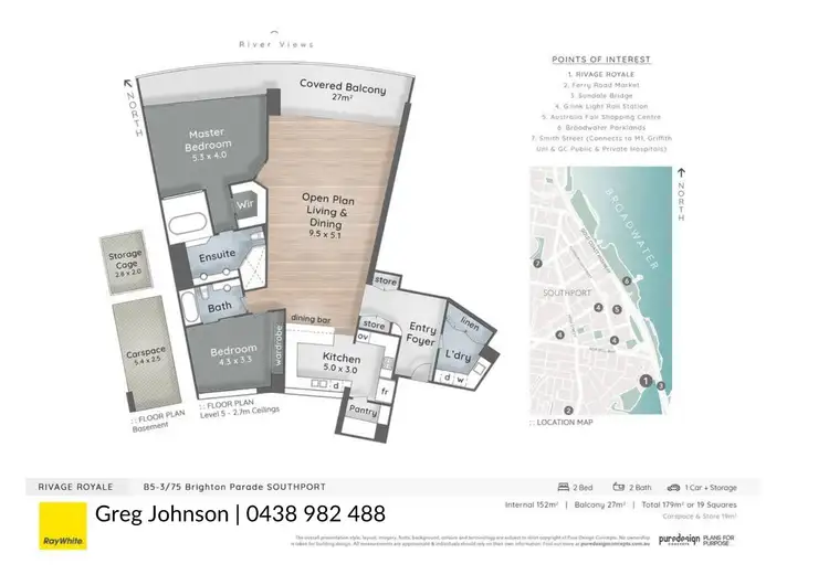 Floorplan of Homely apartment listing, B5 - 3/75 Brighton Parade, Southport QLD 4215