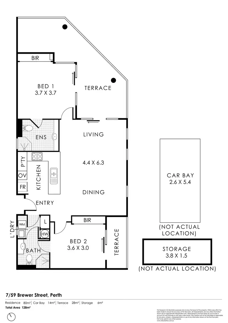 Floorplan of Homely apartment listing, 7/59 Brewer Street, Perth WA 6000