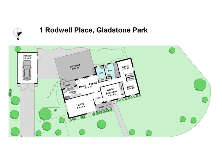 Floorplan of Homely house listing, 1 Rodwell Place, Gladstone Park VIC 3043