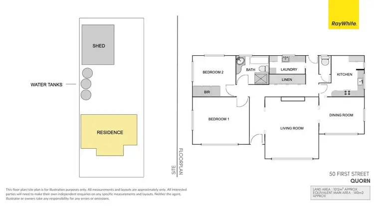 Floorplan of Homely house listing, 50 First Street, Quorn SA 5433