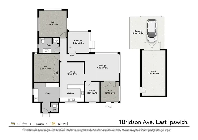 Floorplan of Homely house listing, 1 Bridson Avenue, East Ipswich QLD 4305