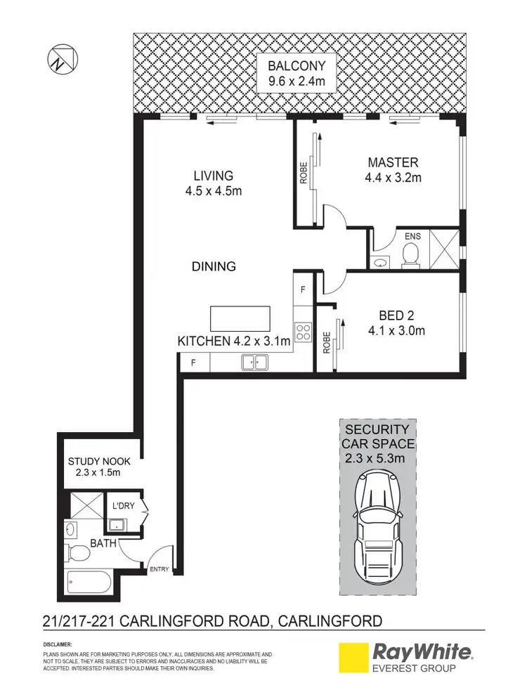 Floorplan of Homely apartment listing, 21/217-221 Carlingford Road, Carlingford NSW 2118
