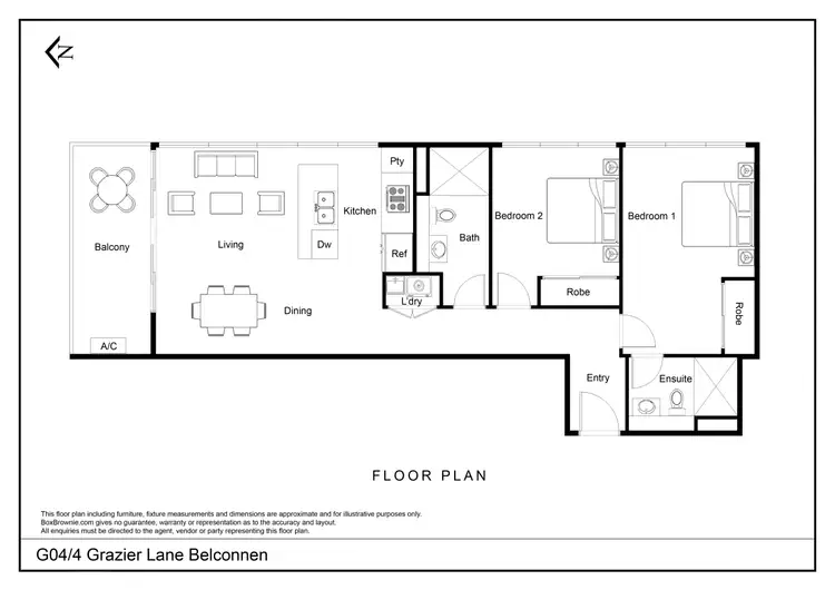 Floorplan of Homely apartment listing, G4/4 Grazier Lane, Belconnen ACT 2617