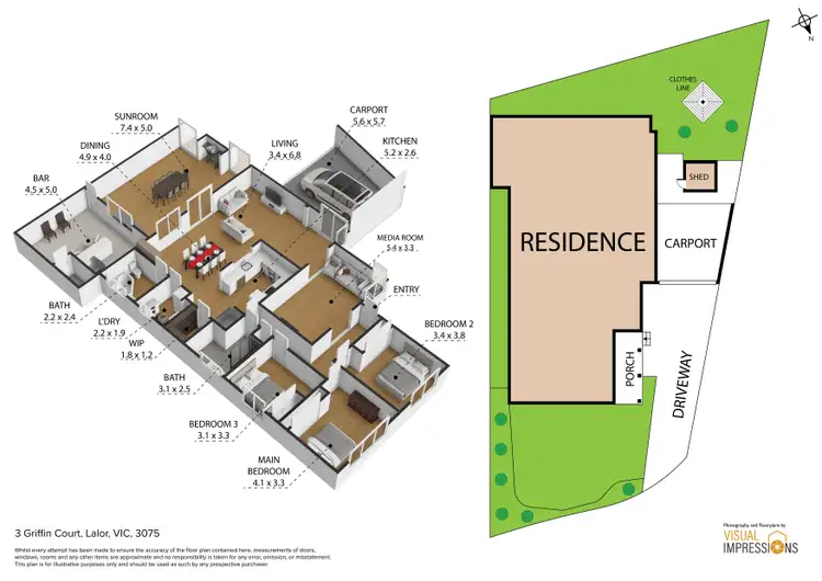 Floorplan of Homely house listing, 3 Griffin Court, Lalor VIC 3075