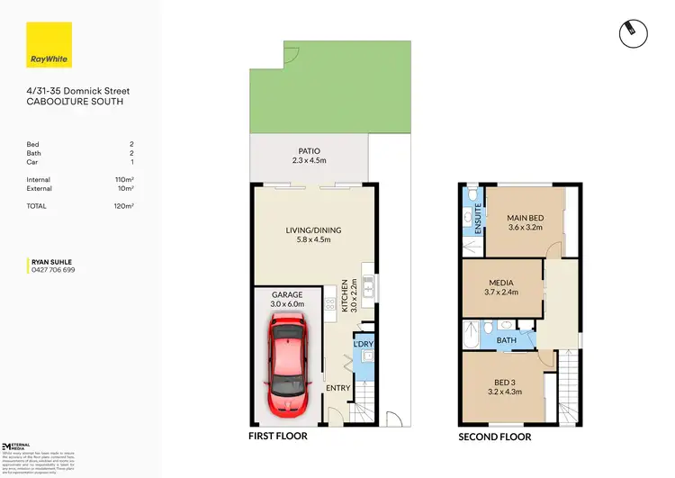 Floorplan of Homely townhouse listing, 4/31-35 Domnick Street, Caboolture South QLD 4510