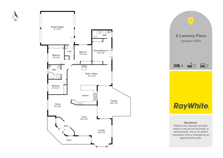Floorplan of Homely house listing, 6 Lamarra Place, Goulburn NSW 2580