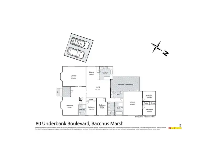 Floorplan of Homely house listing, 80 Underbank Blvd, Bacchus Marsh VIC 3340