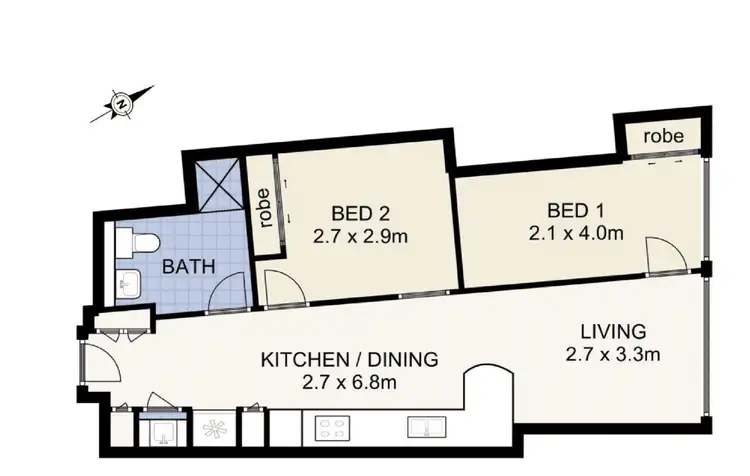 Floorplan of Homely apartment listing, 1313/222 Margaret Street, Brisbane City QLD 4000