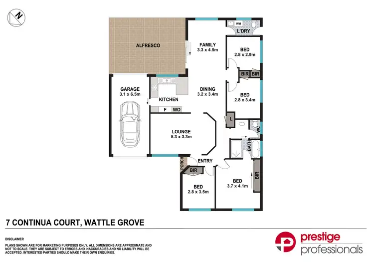 Floorplan of Homely house listing, 7 Continua Court, Wattle Grove NSW 2173