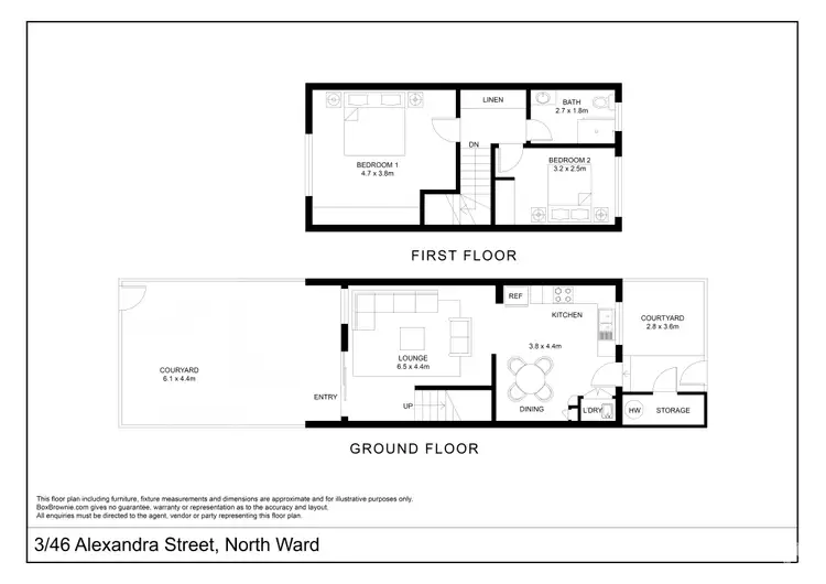 Floorplan of Homely unit listing, 3/46 Alexandra Street, North Ward QLD 4810