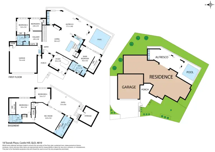 Floorplan of Homely house listing, 18 Toorak Place, Castle Hill QLD 4810