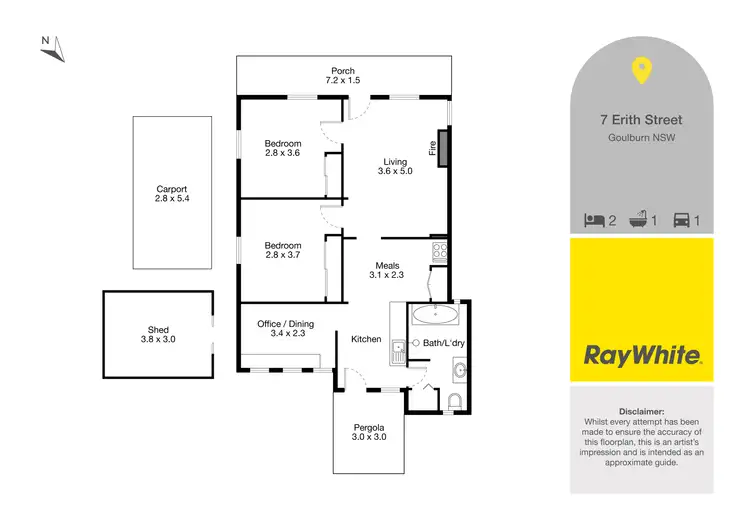 Floorplan of Homely house listing, 7 Erith Street, Goulburn NSW 2580