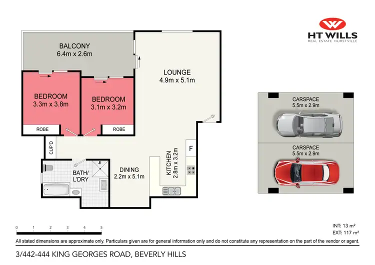 Floorplan of Homely apartment listing, 3/442-444 King Georges Road, Beverly Hills NSW 2209