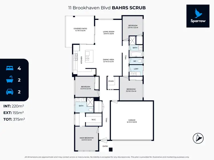 Floorplan of Homely house listing, 11 Brookhaven Boulevard, Bahrs Scrub QLD 4207