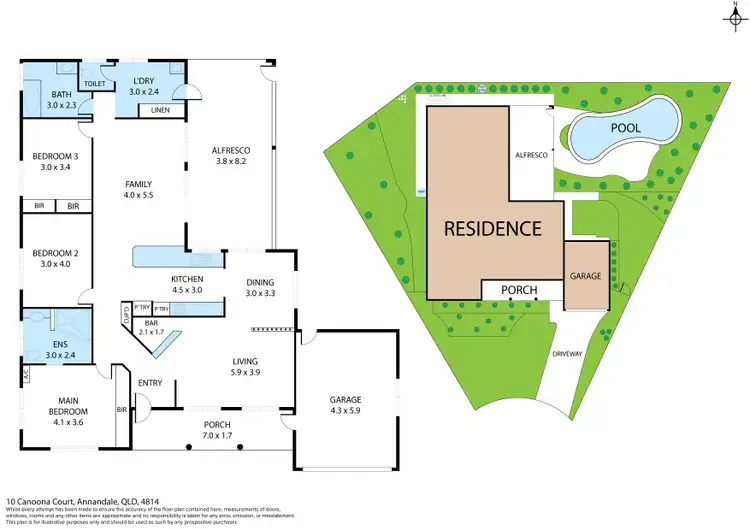 Floorplan of Homely other listing, 10 Canoona Court, Annandale QLD 4814