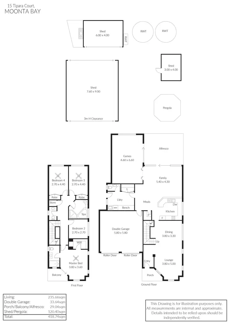 Floorplan of Homely house listing, 15 Tipara Court, Moonta Bay SA 5558