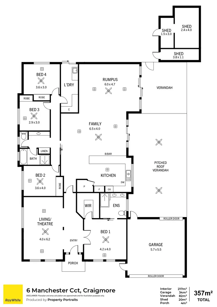 Floorplan of Homely house listing, 6 Manchester Circuit, Craigmore SA 5114