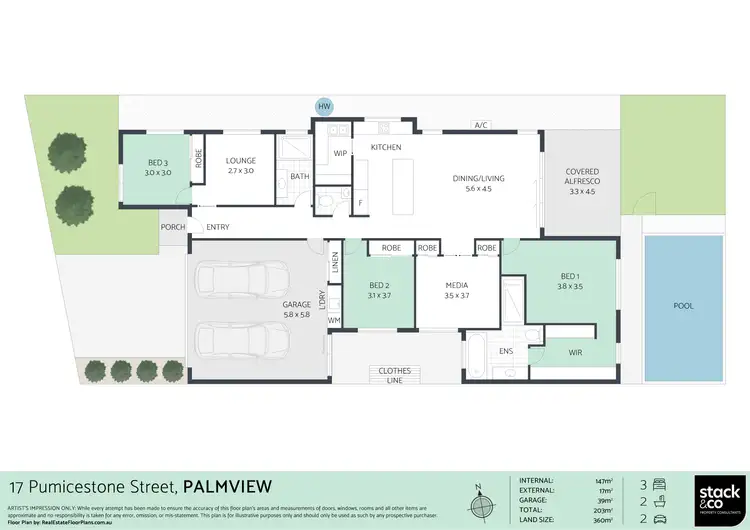 Floorplan of Homely house listing, 17 Pumicestone, Palmview QLD 4553