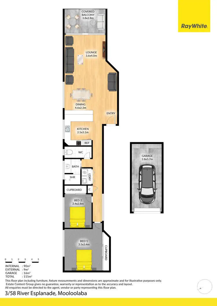 Floorplan of Homely unit listing, 3/58 River Esplanade, Mooloolaba QLD 4557