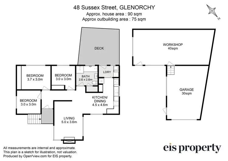 Floorplan of Homely house listing, 48 Sussex Street, Glenorchy TAS 7010