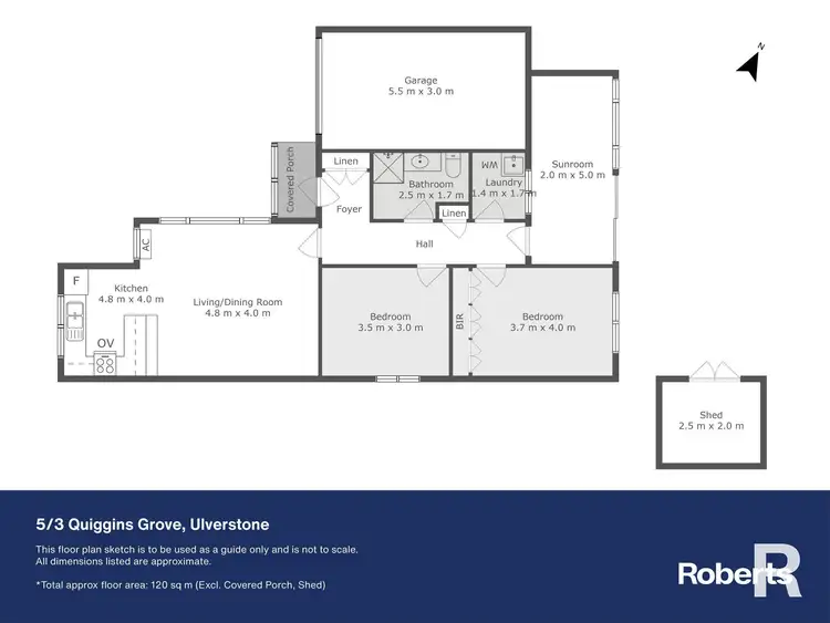Floorplan of Homely unit listing, 5/3 Quiggins Grove, Ulverstone TAS 7315