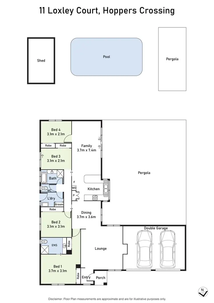 Floorplan of Homely house listing, 11 Loxley Court, Hoppers Crossing VIC 3029