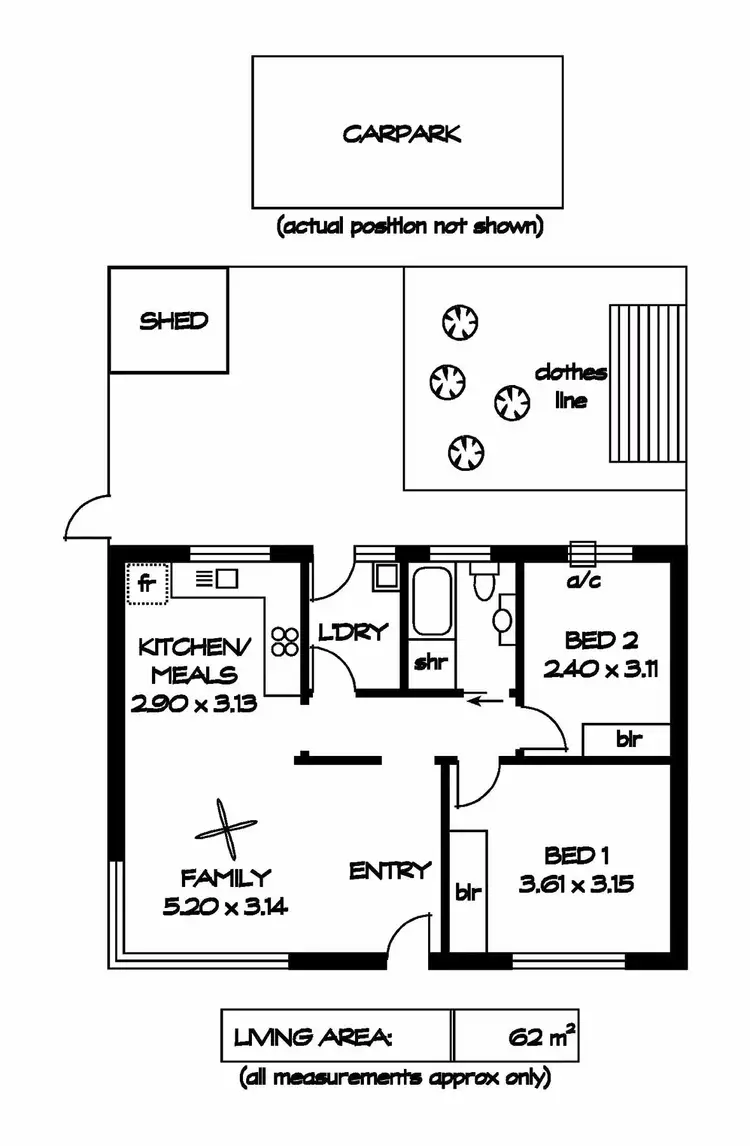 Floorplan of Homely house listing, 1/7-9 Leslie Street, St Clair SA 5011