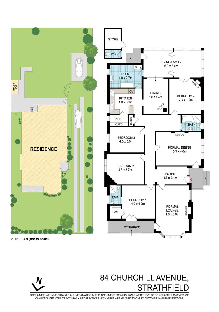 Floorplan of Homely house listing, 84 Churchill Avenue, Strathfield NSW 2135