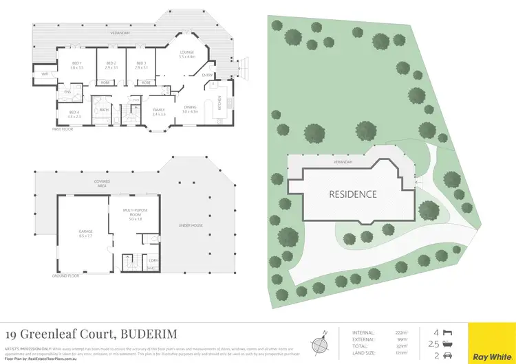 Floorplan of Homely house listing, 19 Greenleaf Court, Buderim QLD 4556