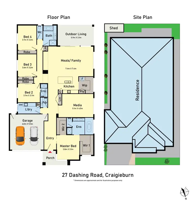 Floorplan of Homely house listing, 27 Dashing Road, Craigieburn VIC 3064