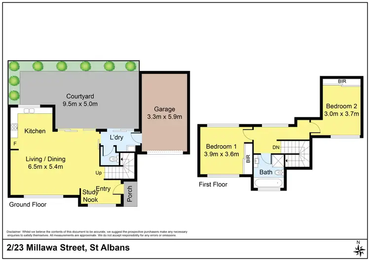 Floorplan of Homely townhouse listing, 3/23 Millawa Avenue, St Albans VIC 3021