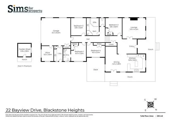 Floorplan of Homely house listing, 22 Bayview Drive, Blackstone Heights TAS 7250
