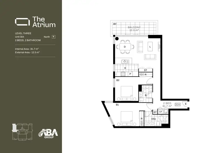 Floorplan of Homely apartment listing, 304/32 Lethbridge Street, Penrith NSW 2750