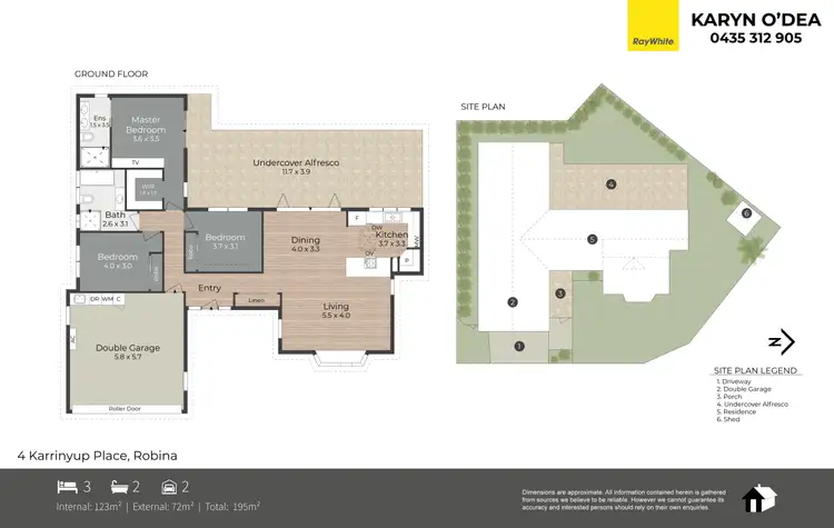 Floorplan of Homely house listing, 4 Karrinyup Place, Robina QLD 4226