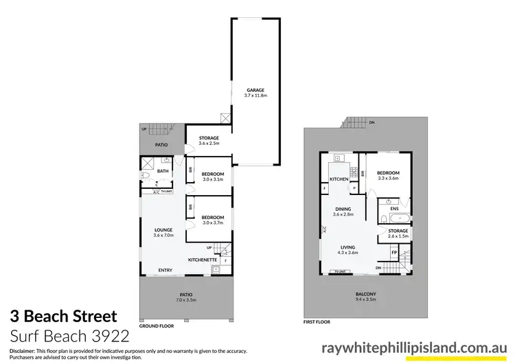 Floorplan of Homely house listing, 3 Beach Street, Surf Beach VIC 3922