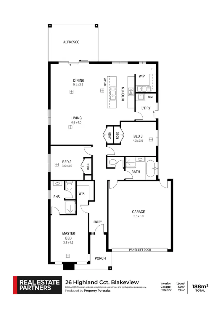 Floorplan of Homely house listing, 26 Highland Circuit, Blakeview SA 5114