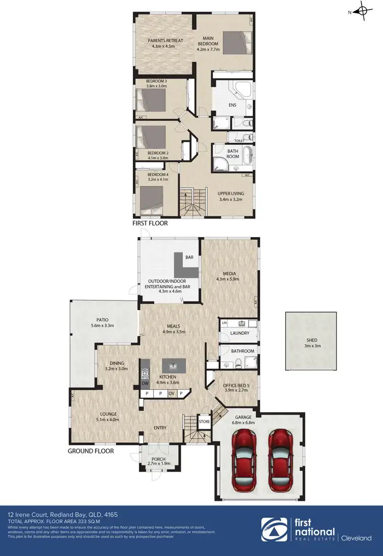 Floorplan of Homely house listing, 12 Irene Court, Redland Bay QLD 4165