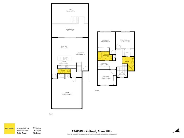 Floorplan of Homely townhouse listing, 13/80 Plucks Road, Arana Hills QLD 4054