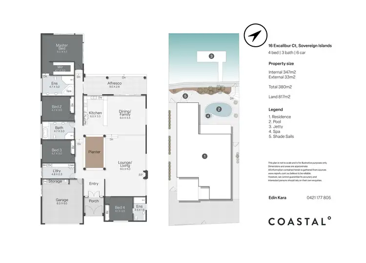 Floorplan of Homely house listing, 16 Excalibur Court, Sovereign Islands QLD 4216
