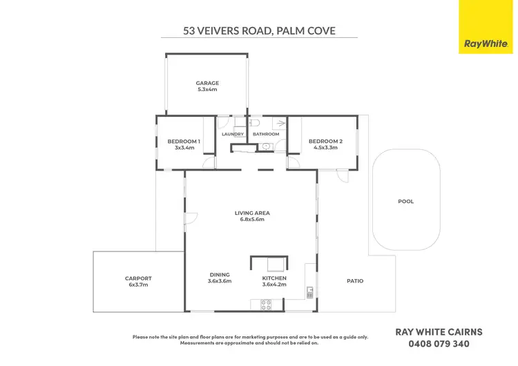 Floorplan of Homely house listing, 53 Veivers Road, Palm Cove QLD 4879